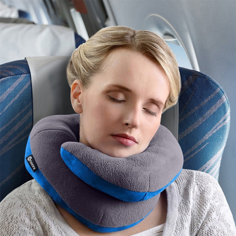 U Shape Memory Foam Travel Neck Pillows - GetHolidayReady.co.uk
