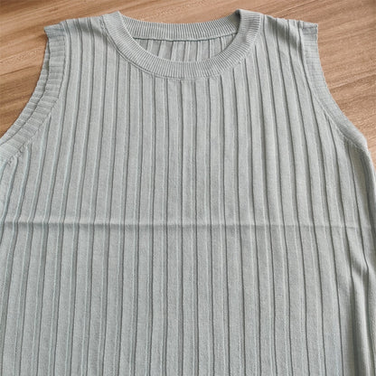Sleeveless Knitted Vest Top