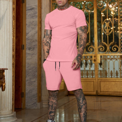 Summer Short Sleeve T-Shirt+Shorts 2-Piece Set - GetHolidayReady.co.uk