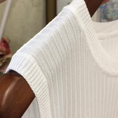 Sleeveless Knitted Vest Top