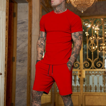 Summer Short Sleeve T-Shirt+Shorts 2-Piece Set - GetHolidayReady.co.uk