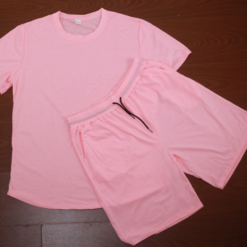 Summer Short Sleeve T-Shirt+Shorts 2-Piece Set - GetHolidayReady.co.uk