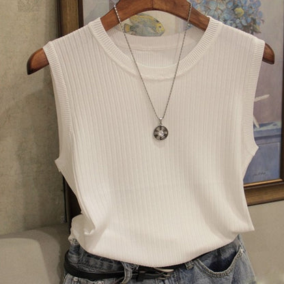 Sleeveless Knitted Vest Top