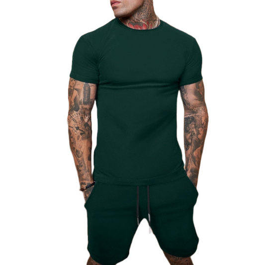 Summer Short Sleeve T-Shirt+Shorts 2-Piece Set - need sort